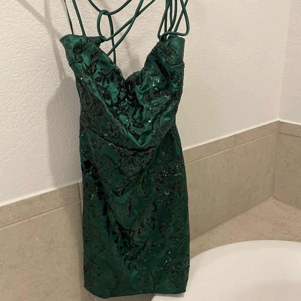 Windsor Strapless Emerald Dress